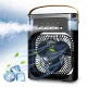 Mini Air Cooler Fan Rechargeable USB Portable Handheld Desktop Fan with Water Cooling Mist Humidifier, 3 Wind Speeds, LED Night Light, Mini AC Cooler for Room, Office, Kids, Home & Outdoor Summer Use