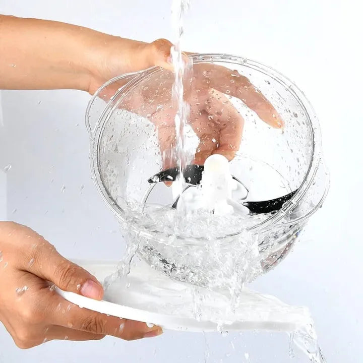 Hand Pat Food Processor Eater / Chopper Cutter / Handheld Vegetable Chopper/Mincer/Mixer/Blender to Chop Fruits Onions/Fresh Meat/Ginger/Herbs/Garlics